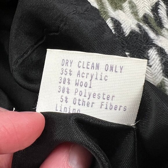 Vintage Houndstooth Blazer Jacket Coat Preppy Academia Quiet Luxury Old Money - Picture 8 of 10